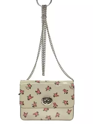 COACH Shoulder Bag Enamel WHT Floral 28184 • $119.13