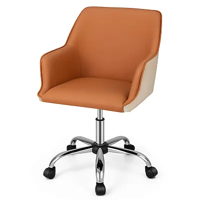 PU Leather Office Chair Adjustable Desk Chair Swivel Leisure Task Arm Chair • $89.99