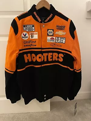 Chase Elliott NASCAR J H Design Hooters Twill Jacket Men’s Size Small • £120