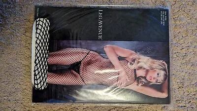  Seamless High  Halter Neck Industrial Net Bodystocking  By Leg Avenue One Size  • £4.99