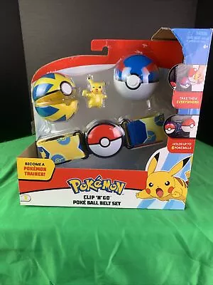 $27.62 • Buy Pokémon Pikachu Clip 'N' Go Poke Ball Belt Set