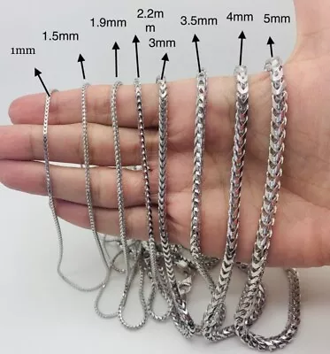 $140 • Buy Italian Solid Sterling Silver Franco Link Chain Necklace 925 Silver Chain UNISEX
