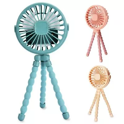 $16.82 • Buy USB Fan Flexible Octopus Clip-on Mini Fan LED Handheld Fans For Baby Stroller