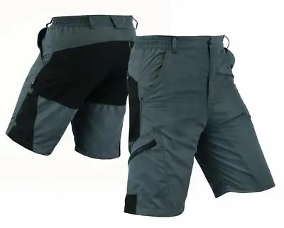 Mens Pro Comfort MTB Mountain Bike Baggy Shorts With Lycra CoolMax Padded Liner- • £24.99
