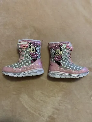 Toddler Girl Minnie Mouse Boots Size 10. Very Gent Used  Worn A Few Time • $5