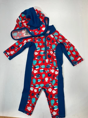 £3.99 • Buy Marks & Spencer Babies Multi Fish Print 2 Piece Swimwear Size 0-3 Months #RS