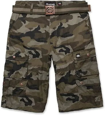 Ecko Cargo Shorts For Men – Twill Mens Cargo Shorts With Belt • $24.99