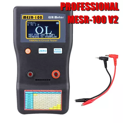 MESR-100 Auto Ranging Capacitance Ohm Meter Measuring Capacitor Circuit G8V2 • $50.19