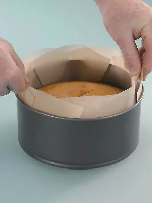 £6.99 • Buy 2 X LIFT OUT CAKE TIN LINER. Non Stick, Reusable -  Fits 7/8/9 Inch Tins
