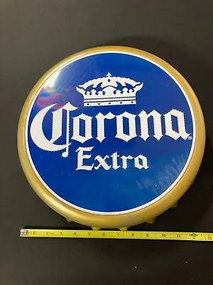Large 13  Round Corona Extra Beer Bottle Cap LED Sign. Wall Mount Or Stand Up. • $60