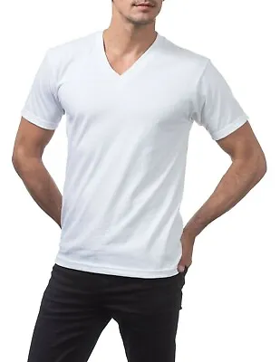 Pro Club V Neck T Shirts Plain Mens Comfort Shirt Short Sleeve Big And Tall • $9.45