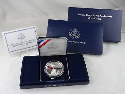 2005-P Marine Corps Commemorative Proof Silver Dollar With Box & COA OGP • $62.99