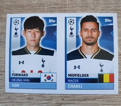 2016 Topps CL 2017 Heung Min Son Nacer Chadli TOT16 TOT17 Champions League • $1.37