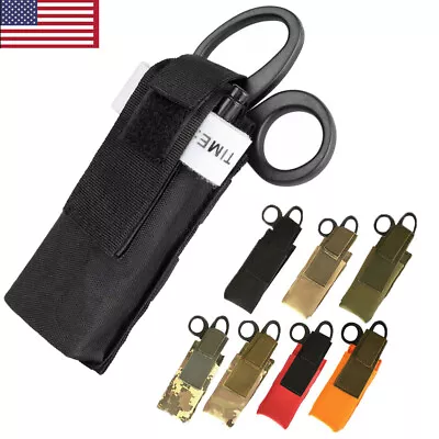 Tactical Medical Shears Pouch Molle EMT Scissors Bag For Tourniquet TQ Holder • $6.88