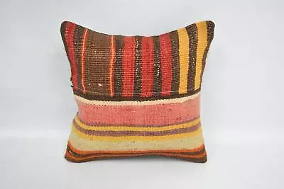 14 X14  Brown Pillow Cover Vintage Pillow Turkish Pillow Pillow Cover • $3.74