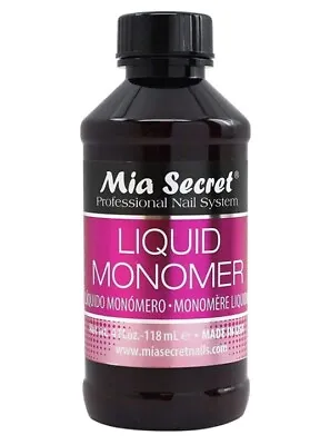 Mia Secret Professional Acrylic Nail System Liquid Monomer 4 Oz • $15.46