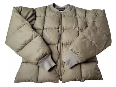 Eddie Bauer Vintage Premium Goose Down Quilted Puffer Jacket Mens Medium M • $101.99