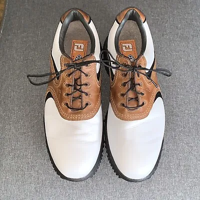 Footjoy Professional Golf Shoes WhiteBrownSaddle Size(10.5-M) • $35