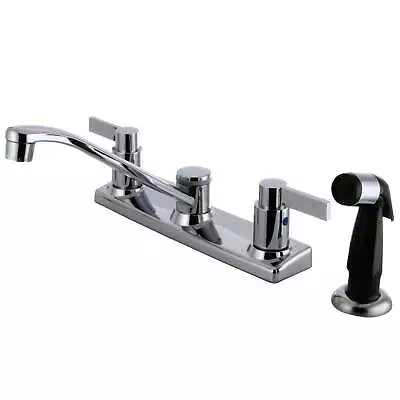 Kingston Brass FB2122NDL NuvoFusion 2-Handle 8  Centerset Kitchen Faucet  • $37.92