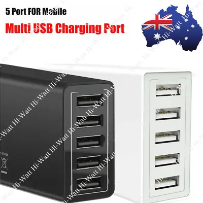 $28.67 • Buy Multi Port USB Charger 5 Ports AC Adapter Travel Wall USB Hub Charging Station