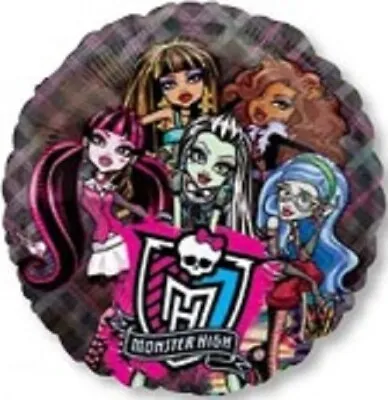 One 26  Monster High See Through Mylar Shape Balloon • $10.95