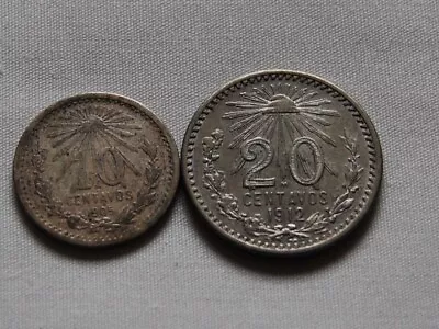 Silver Mexican Centavos • $19