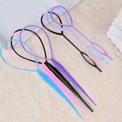 2 X Topsy Tail Hair Braid Ponytail Loop Hair Styling Accessories Tool (2B) * • £1.95