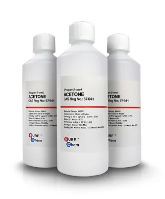 £12.83 • Buy Acetone Acrylic Nail Nail Polish Remover 99.8% 3x500ml Bottle (1.5L Total)