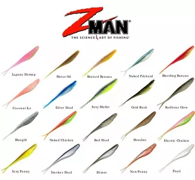 Zman 4  Inch Scented Jerk Shadz Soft Plastic Fishing Lures Zman Z Man BRAND NEW  • $11.99