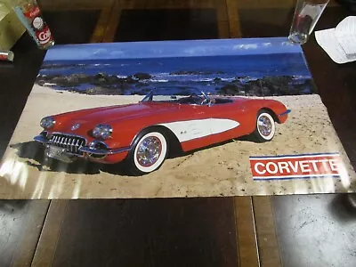 Vintage 1988 Corvette Poster By Funky 22x35 • $30