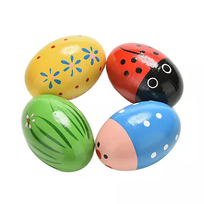 1 Pcs Wooden Sand Eggs Children Kids Baby Educational Instruments Musical ToYUAW • $16.10