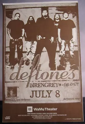 Deftones Poster 2007 Original Concert Show Flyer W/ Direngrey & The Fall Of Troy • $16.99