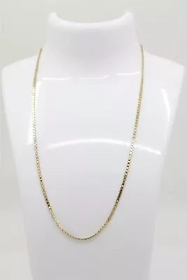 Vintage 14k Yellow Gold Flat Chain Necklace 16.5  • $345