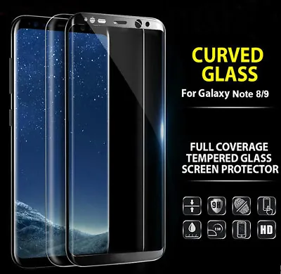 $7.39 • Buy For Samsung Galaxy Note 8 9 10 Plus Tempered Glass Full Cover Screen Protector