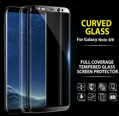 $7.39 • Buy For Samsung Galaxy Note 8 9 10 Plus Tempered Glass Full Cover Screen Protector