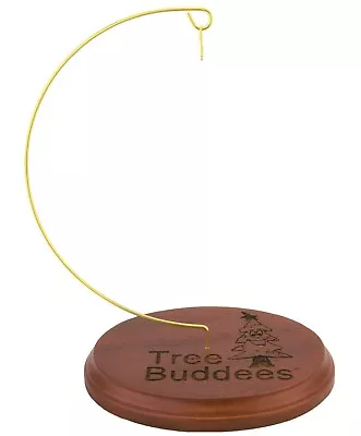 Tree Buddees Wooden Ornament Display Stand - Made Of Walnut And Brass Decoration • $9.95