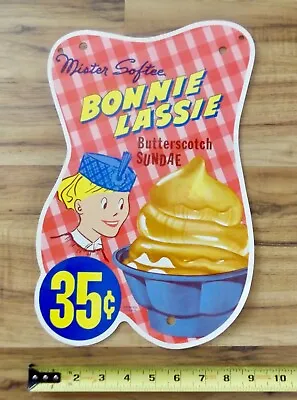 ORIGINAL 1960s MISTER SOFTEE POSTER SUNDAE POP ART ICE CREAM SIGN #4 • $34.99