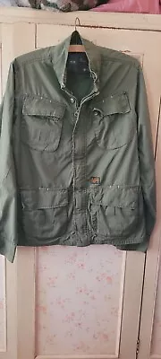 G-Star Khaki Jacket Men's L Navigator  Delta Over Shirt Coat Military  Shirt • £39.99