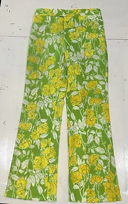 Lilly Pulitzer Mens Stuff Palm Beach Vintage Yellow Green Polyester Pants 32x32 • $200