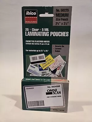 Omni Scan Laminating Pouches - 3 Packs Of 25 Each • $9