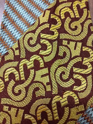 Rhodia Men's Tie 54x3.5  VTG Silk Geometric Luxury Woven In Italy • $12.99