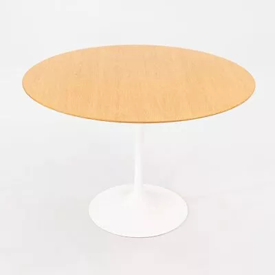 2009 Eero Saarinen For Knoll 42  Round Tulip Dining Table White W/ Light Oak Top • £2211.77