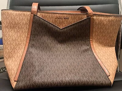 Michael Kors Women Ladies Shoulder Tote Handbag Purse Satchel Bag Brown MK • $75