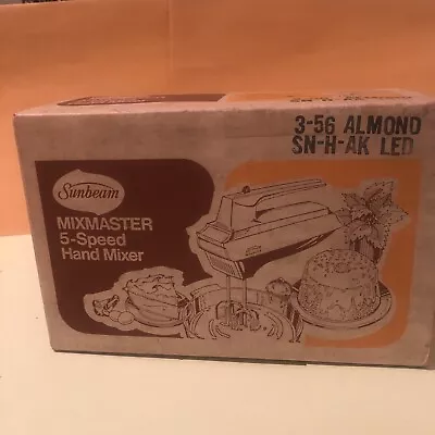 Vintage Sunbeam Mixmaster 5-speed Hand Mixer 1979 5 Speed Model 3-56 New • $129.95