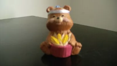 1988 Hallmark Merry Miniatures Thanksgiving Indian Bear W/ Corn Vintage Figure • $7.50