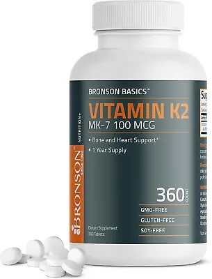 Bronson Vitamin K2 MK7 100mcg 360 Tablets Premium Quality Fast Post • $54.95