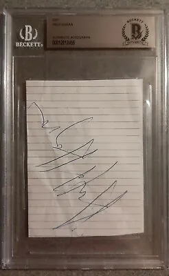 RARE VINTAGE 1980'S HULK HOGAN CUT SIGNED AUTOGRAPH BAS WWE WWF WCW NWO Auto • $159.95