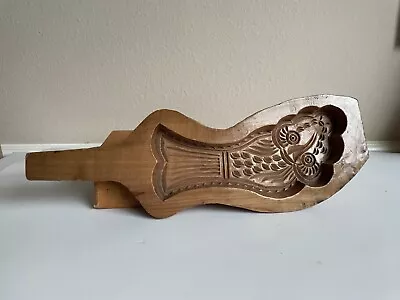 Vintage Carved Wooden Fish Maple Sugar Mold Press Primative Excellent Condition • $20