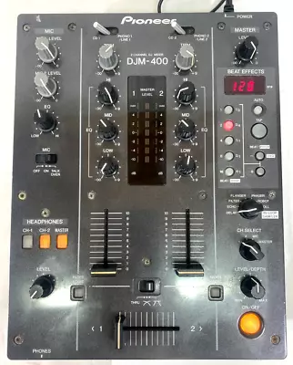 PIONEER DJM-400 2-Channel DJ Mixer Beat Effects DJM400 - AS IS - Not Tested! • $229.99