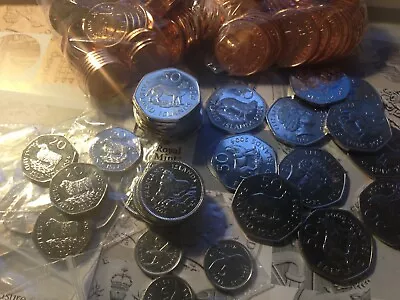 Falkland Islands Uncirculated Coins 1p 2p 5p 10p 20p & 50p & £2 Coins • £1.35